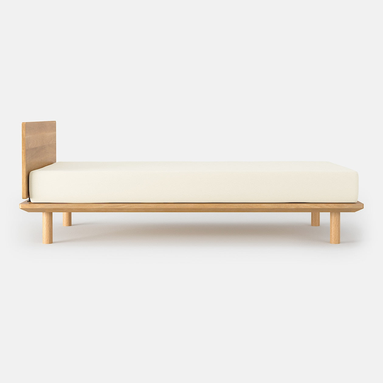 Buy MUJI Oak Veneer Wooden Bed Frame Headboard — free download