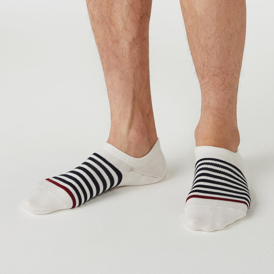 Right Angle Striped Sneaker Socks