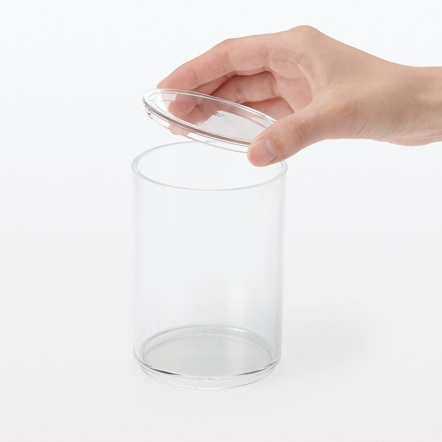 Acrylic Cylindrical Case with Lid - MUJI Australia