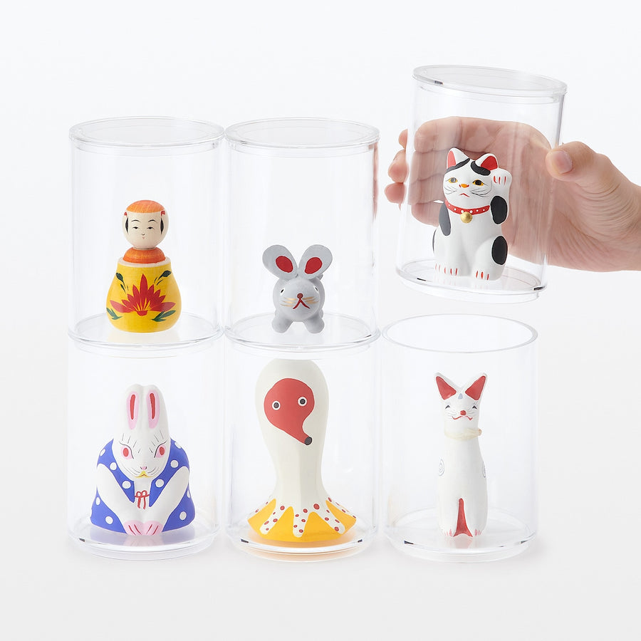 Acrylic Cylindrical Case with Lid - MUJI Australia