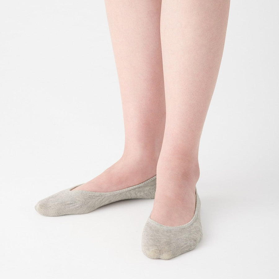 Non-Slip Wide Fit Cotton Blend No-Show Socks - MUJI Australia