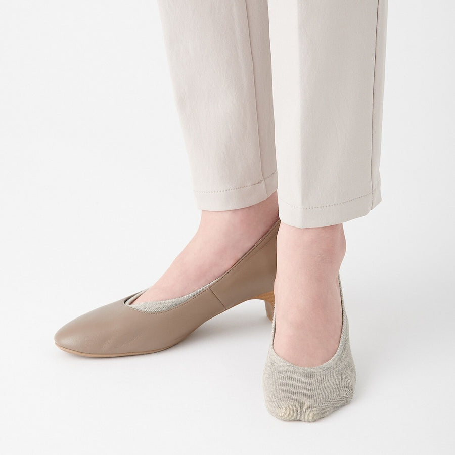 Non-Slip Wide Fit Cotton Blend No-Show Socks - MUJI Australia