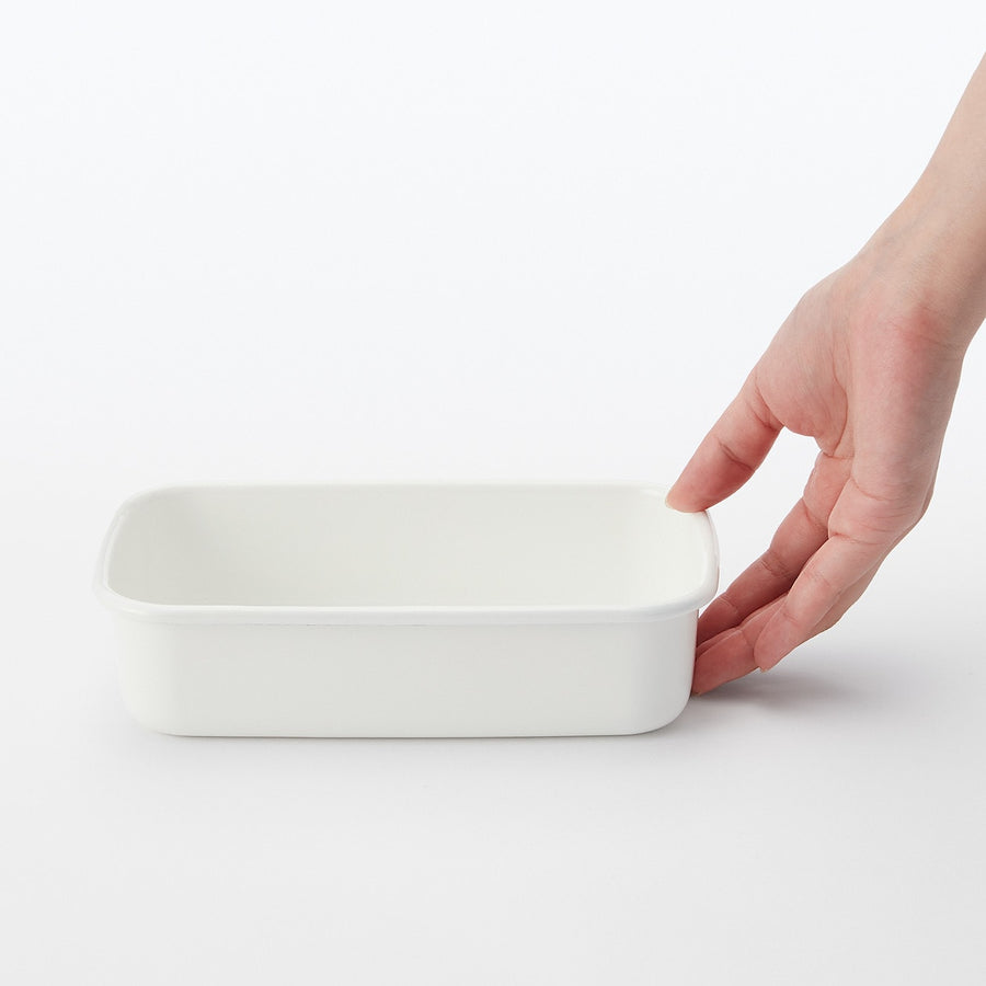 Enamel Storage Container (Lid sold separately) - MUJI Australia