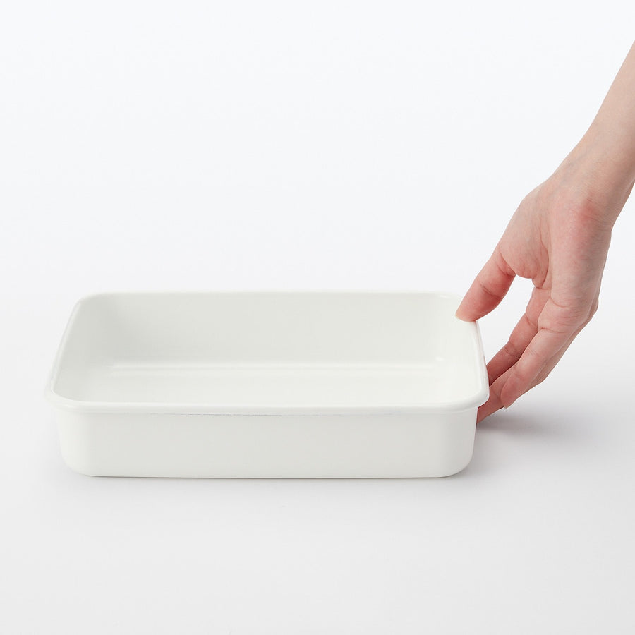 Enamel Storage Container (Lid sold separately) - MUJI Australia