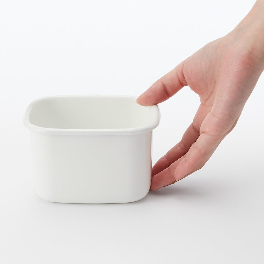 Enamel Storage Container (Lid sold separately) - MUJI Australia