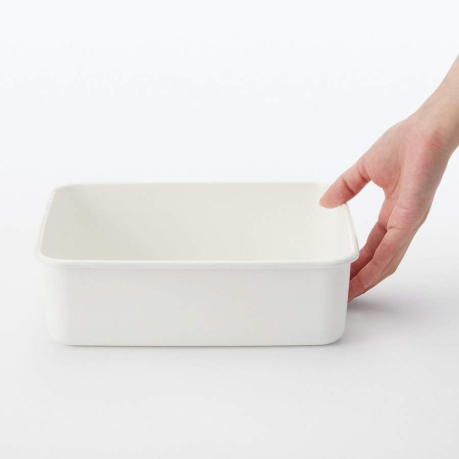 Enamel Storage Container (Lid sold separately) - MUJI Australia