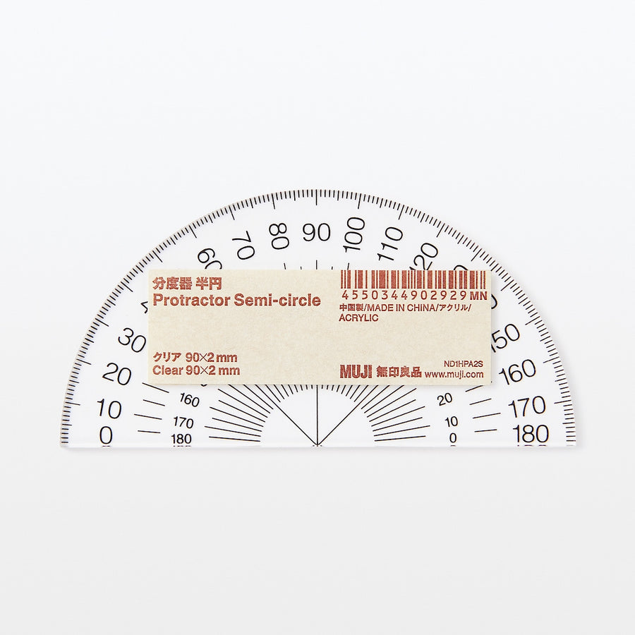 Acrylic Semi-Circle Protractor - MUJI Australia