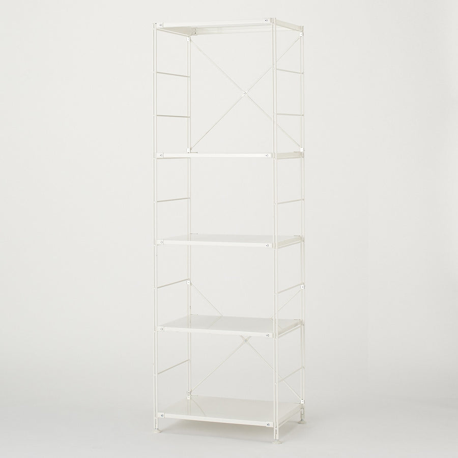 Steel unit shelf Steel shelf set L Light grey