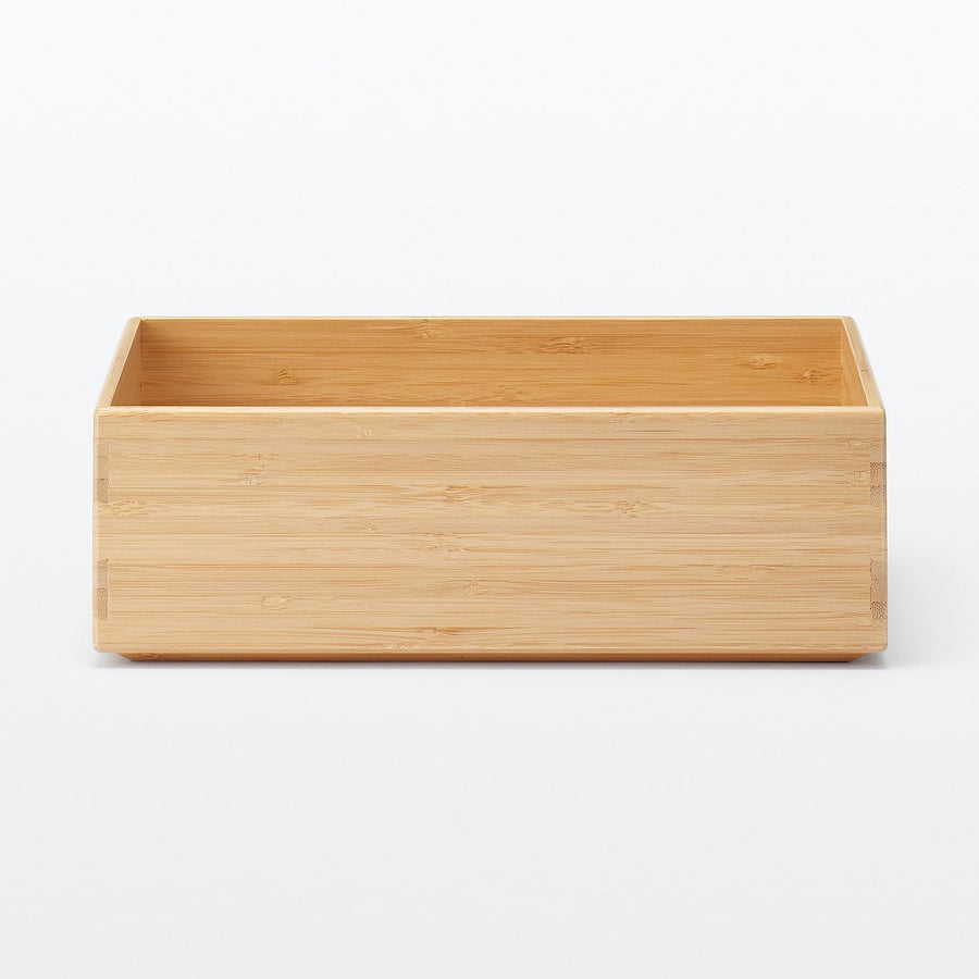 Stackable Rectangular Bamboo Box - 1/2 Small