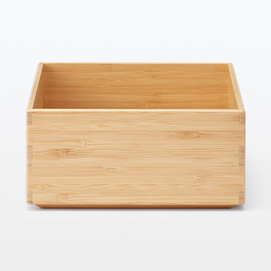 Stackable Rectangular Bamboo Box - 1/2 Small