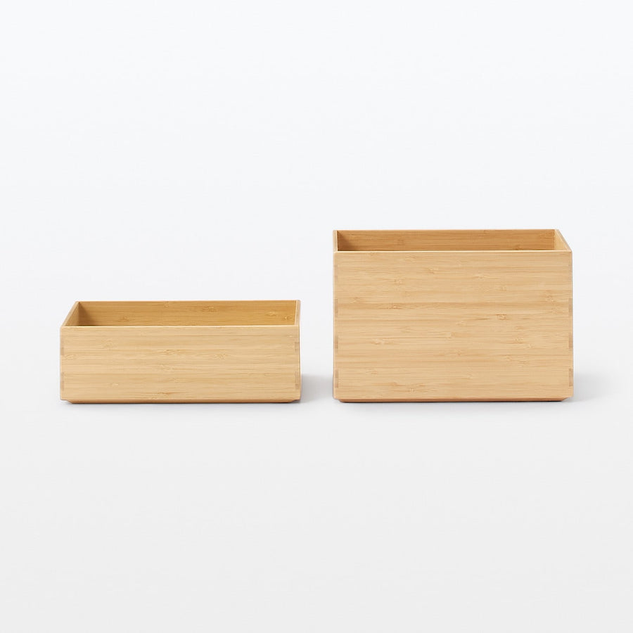 Buy MUJI Stackable Rectangular Bamboo Box - 1/2 Small