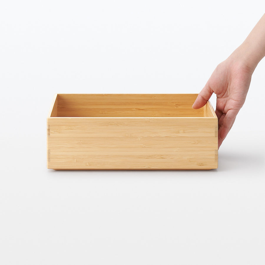 Buy MUJI Stackable Rectangular Bamboo Box - 1/2 Small