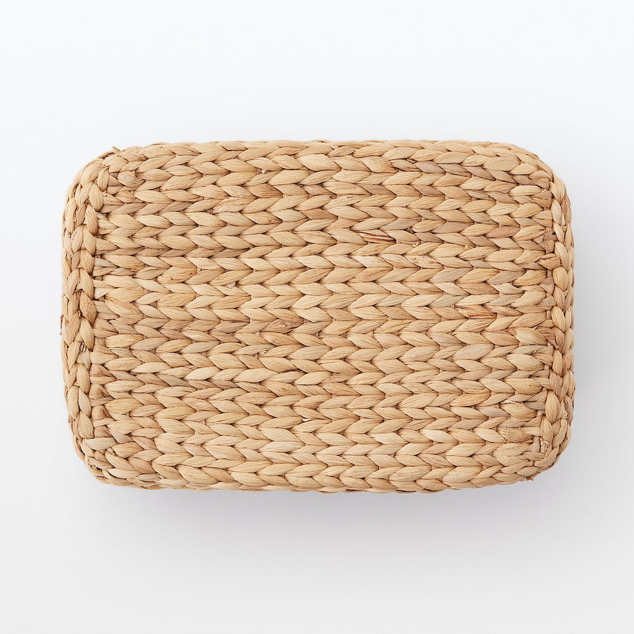 Water hyacinth basket with lid Rectangle S