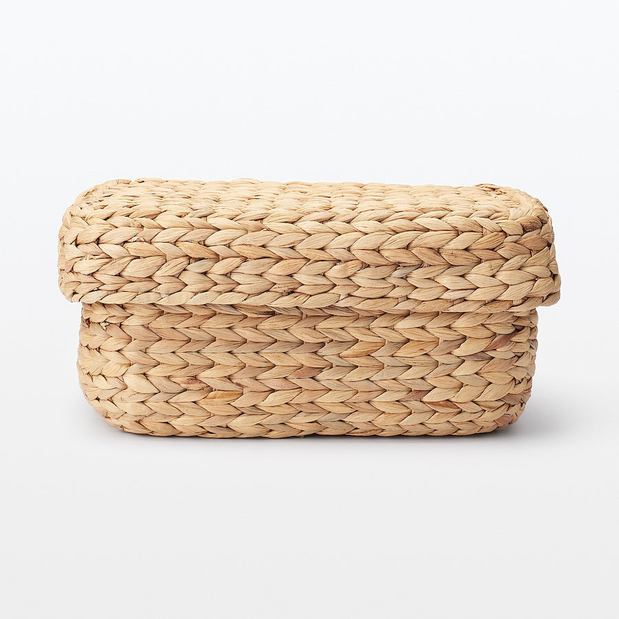 Water hyacinth basket with lid Rectangle S