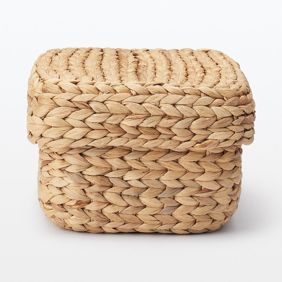 Water hyacinth basket with lid Rectangle S