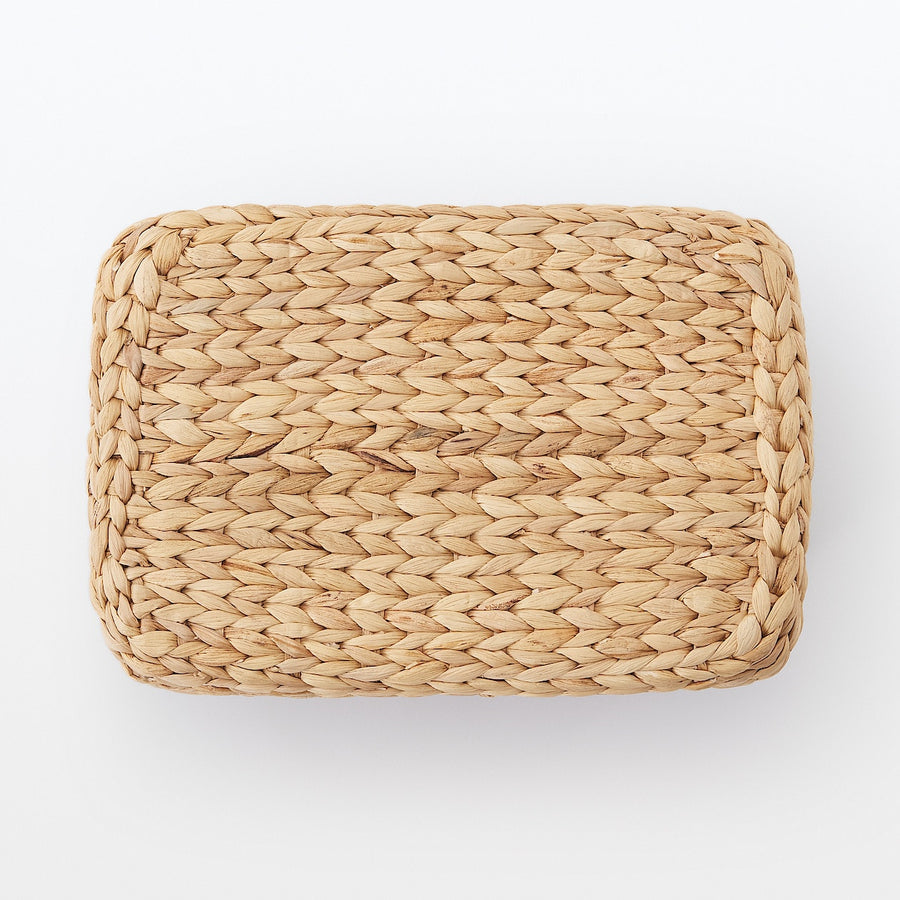 Water hyacinth basket with lid Rectangle S