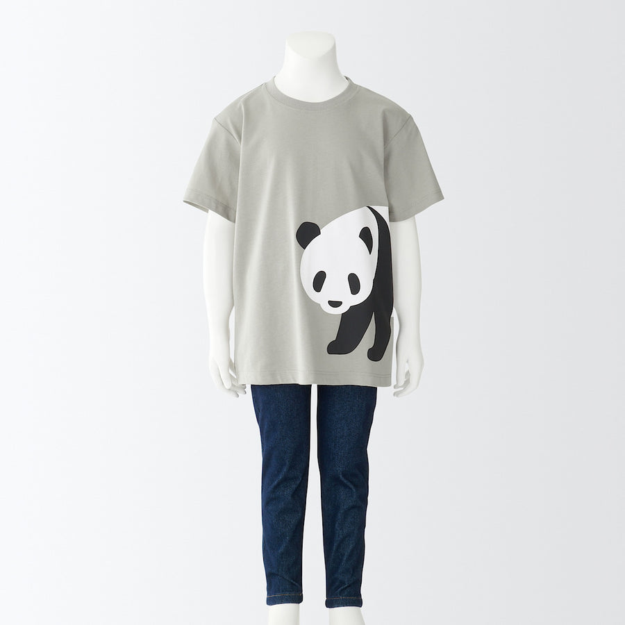 Cotton Jersey Short Sleeve Animal Print T-Shirt - Collection 4 (5-14Y) - MUJI Australia