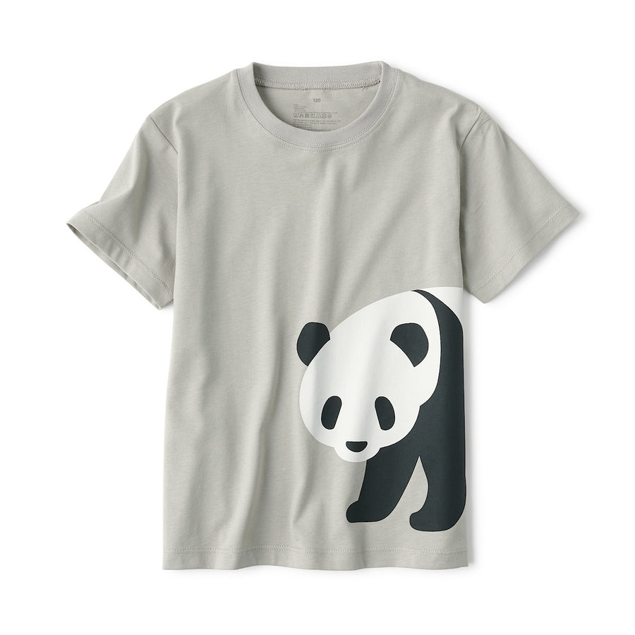 Cotton Jersey Short Sleeve Animal Print T-Shirt - Collection 4 (5-14Y) - MUJI Australia