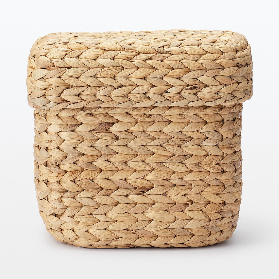 Water hyacinth basket with lid Rectangle S