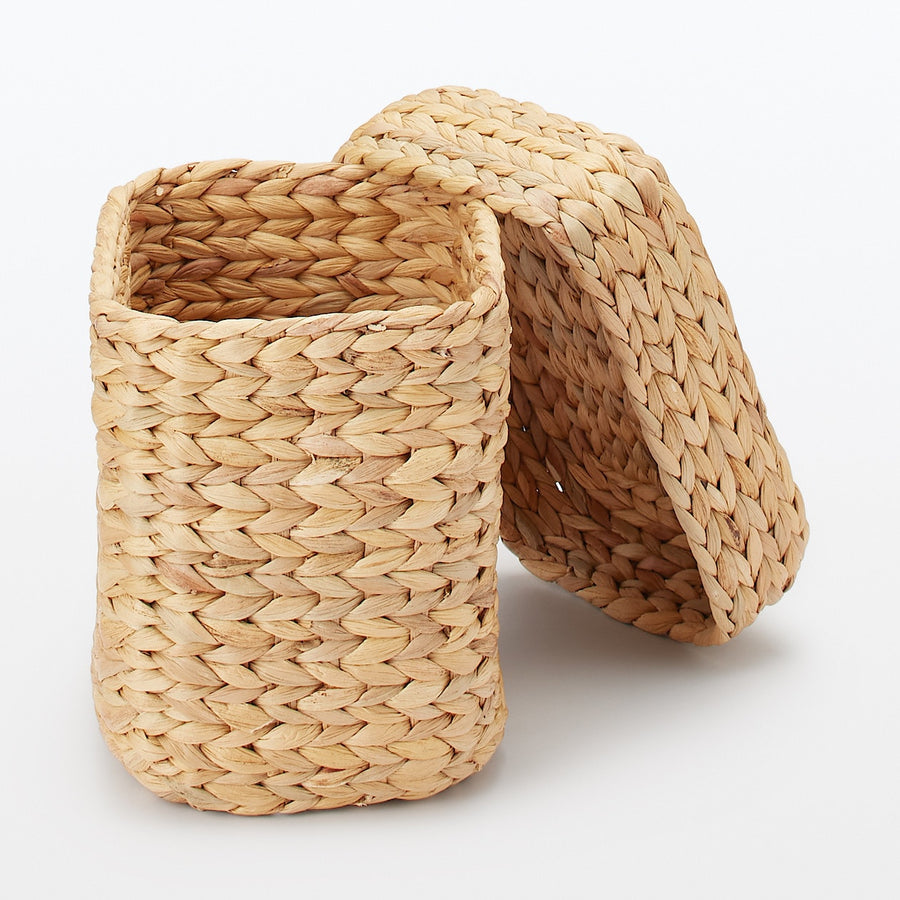 Water hyacinth basket with lid Rectangle S