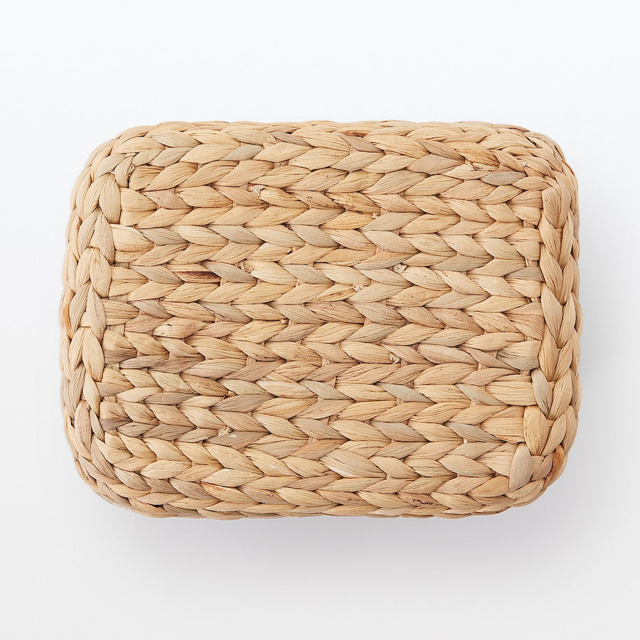 Water hyacinth basket with lid Rectangle S