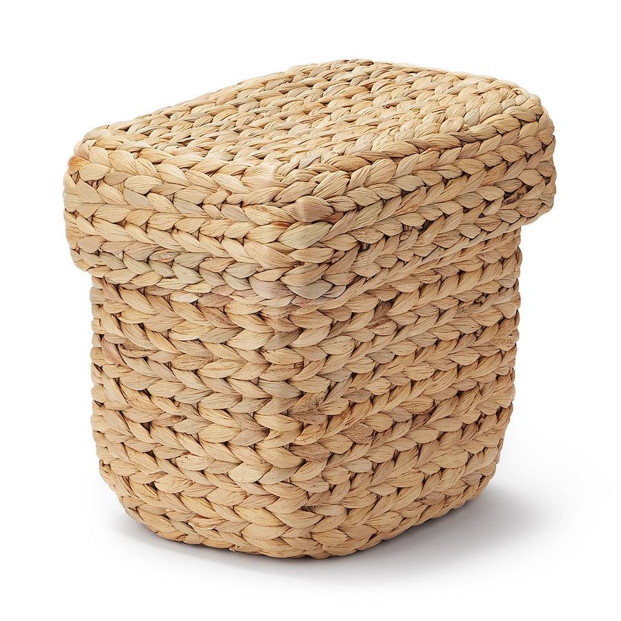 Water hyacinth basket with lid Rectangle S