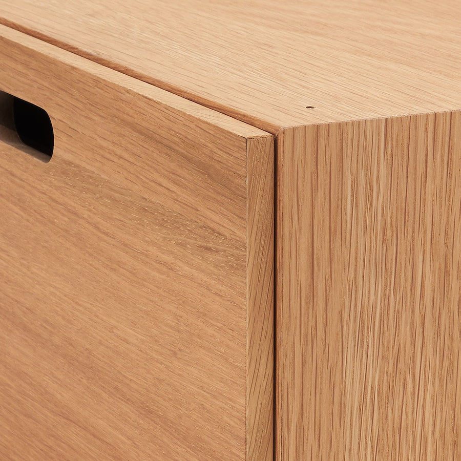 Stacking chest Half 1-Tier drawer Oak veneer