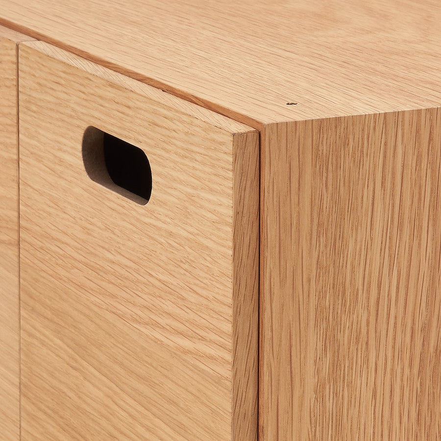 Stacking chest Half 2 Drawers Oak veneer