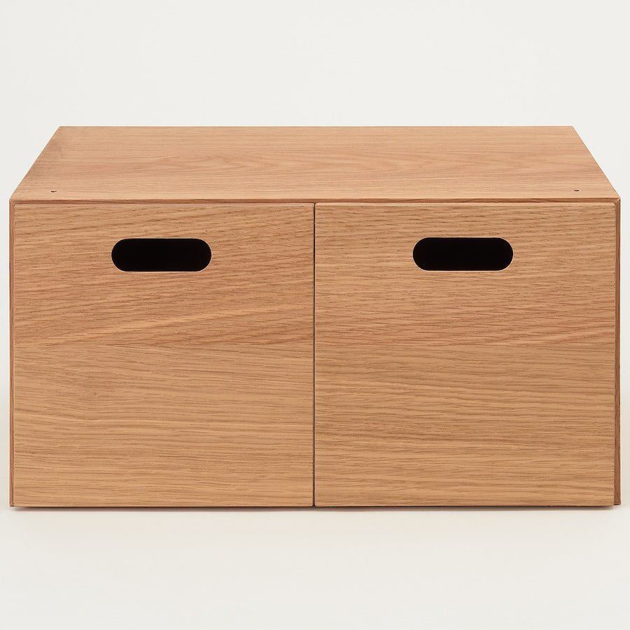 Stacking chest Half 2 Drawers Oak veneer