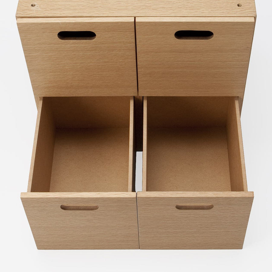 Stacking chest 4 Drawers Oak veneer