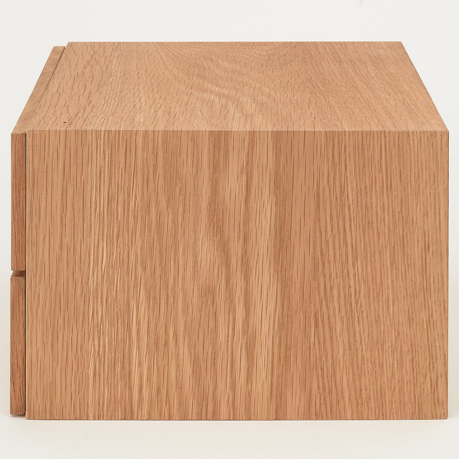 Stacking chest Half 2-Tier drawer Oak veneer