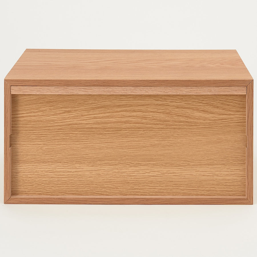 Stacking chest Half 2-Tier drawer Oak veneer