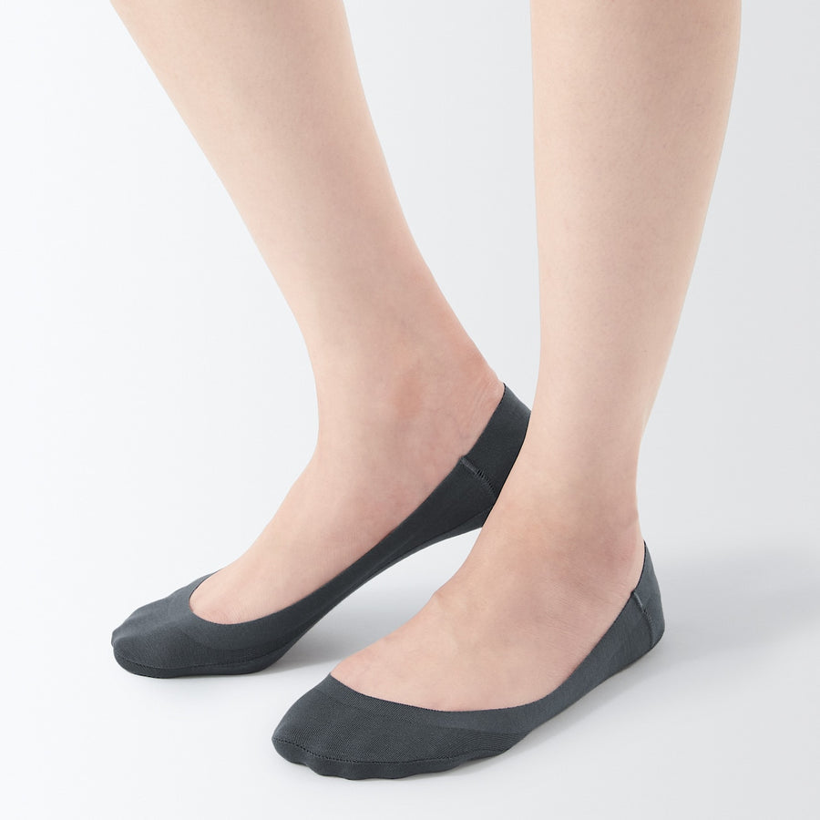 Cotton Blend Low-Rise No-Show Socks with Heel Grip - MUJI Australia