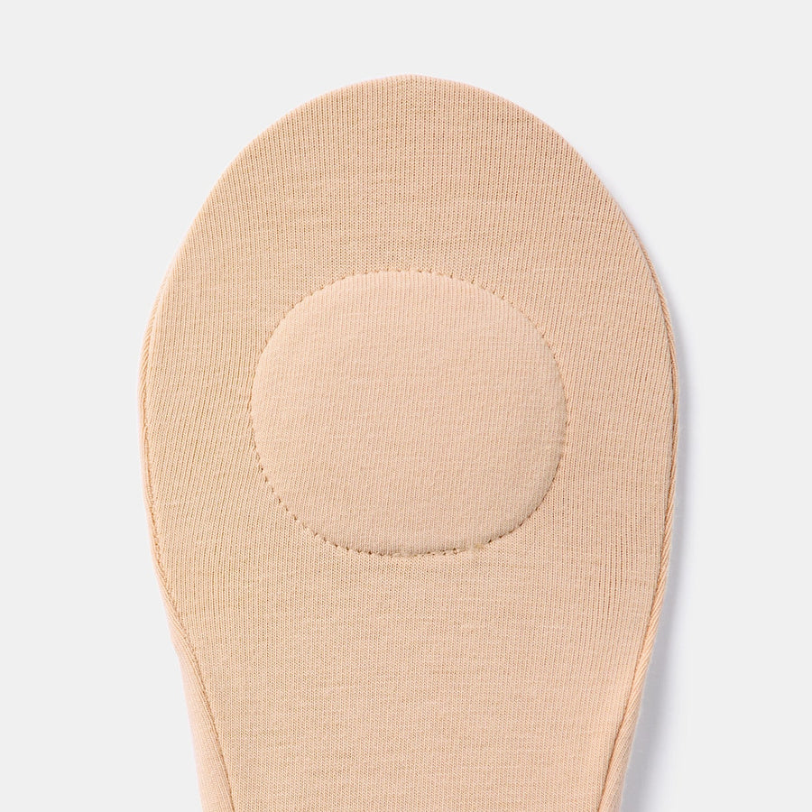 Cotton Blend High-Rise No-Show Socks with Heel Grip - MUJI Australia