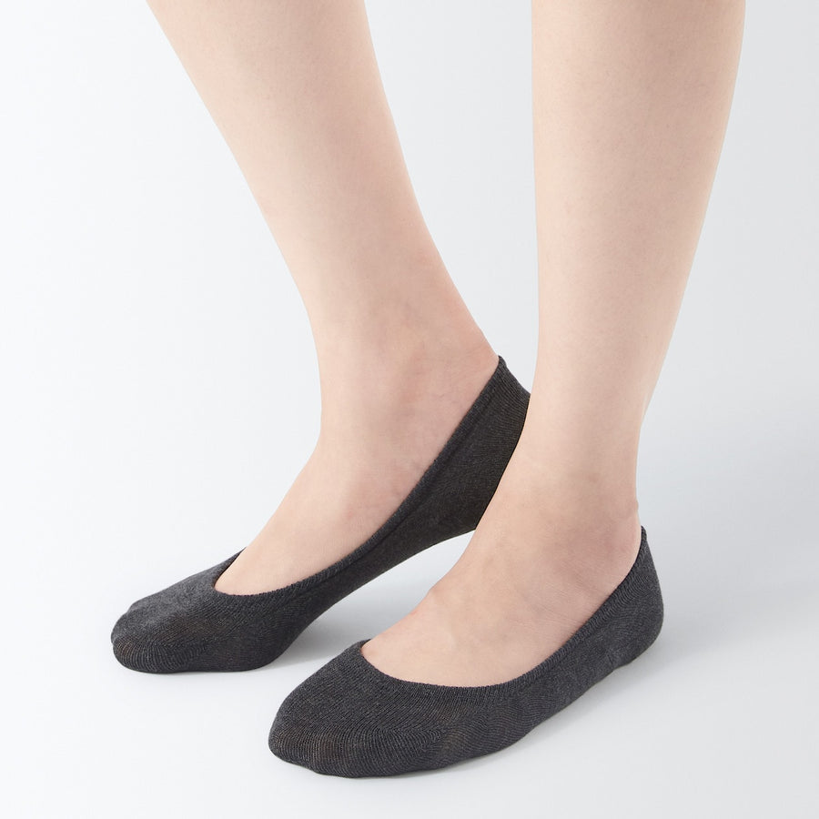 Non-Slip Wide Fit Cotton Blend No-Show Socks - MUJI Australia