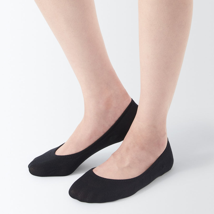 Non-Slip Wide Fit Cotton Blend No-Show Socks - MUJI Australia