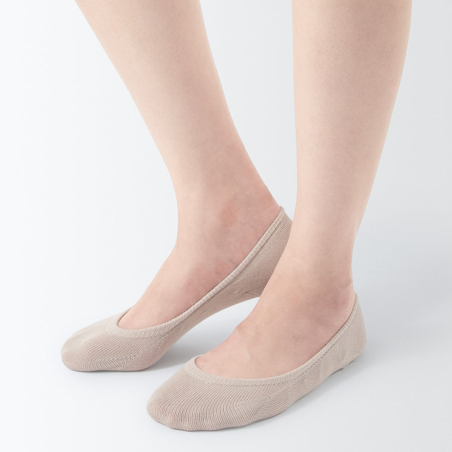 Non-Slip Wide Fit Cotton Blend No-Show Socks - MUJI Australia