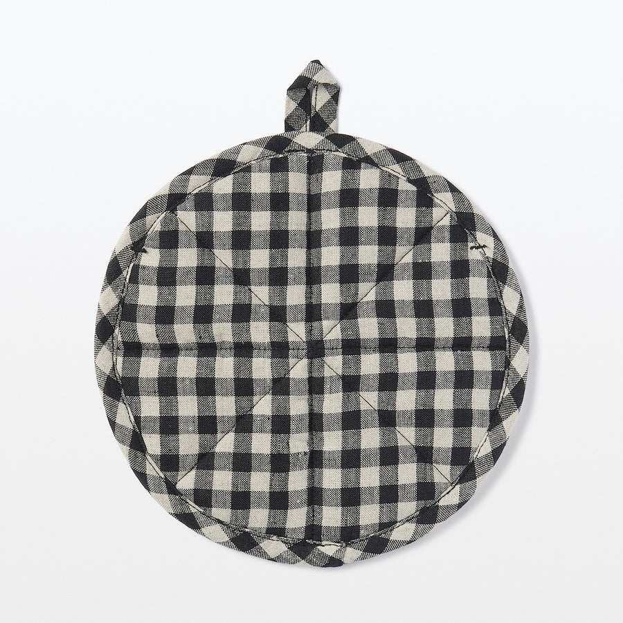 Linen Plain Weave Pot Holder & Mat - Gingham