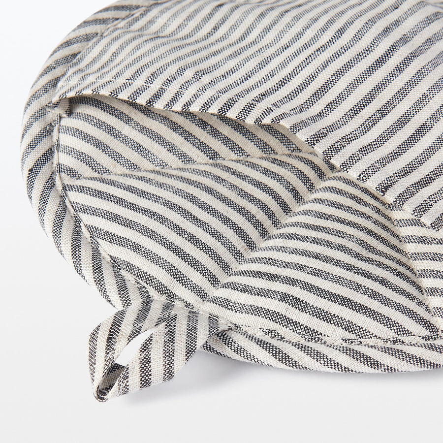 Linen Plain Weave Pot Holder & Mat - Stripe