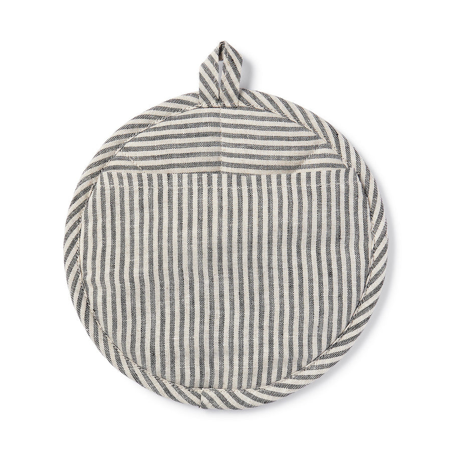 Linen Plain Weave Pot Holder & Mat - Stripe