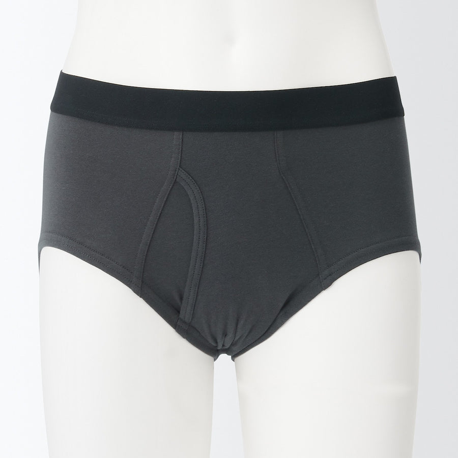 Stretch jersey Front open briefs MEN XS Dark grey