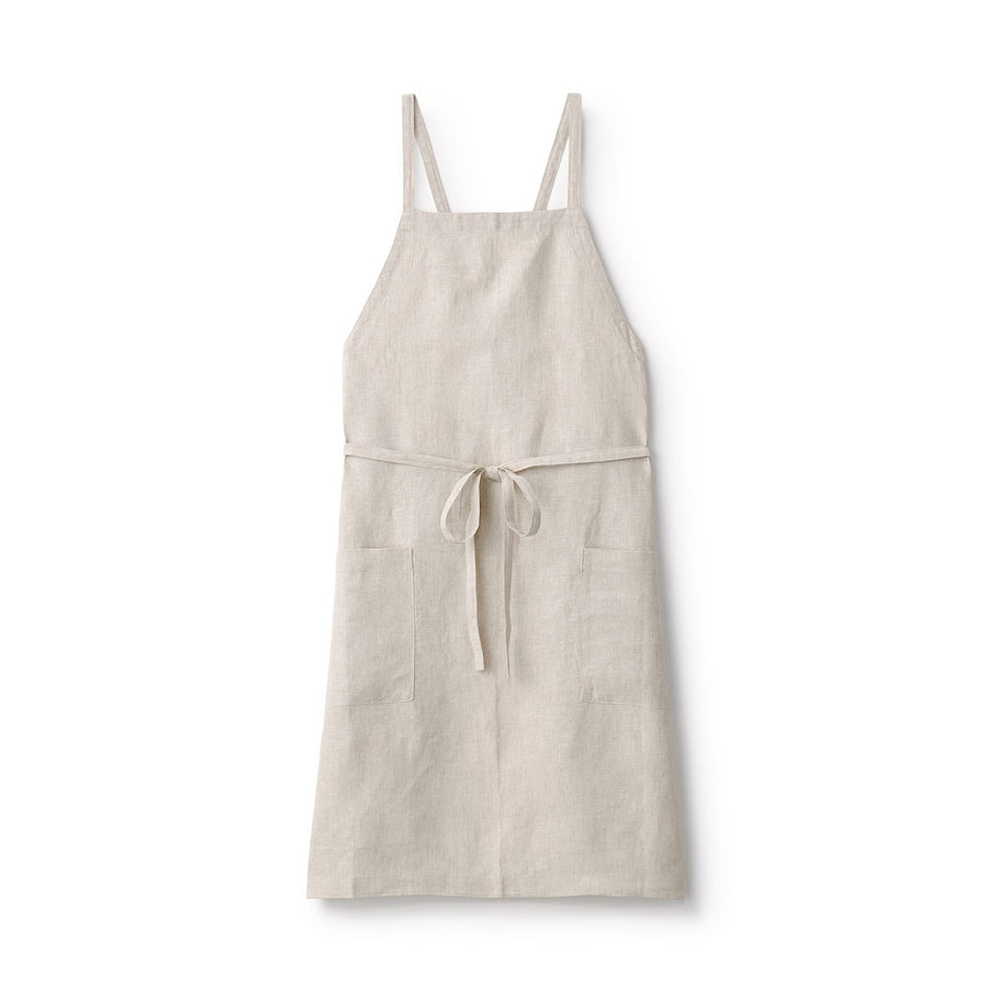 Plain Weave Linen Cross Back Apron