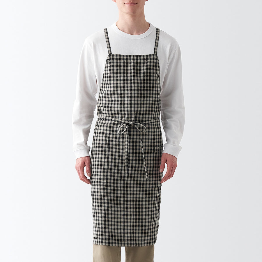 Plain Weave Linen Cross Back Apron