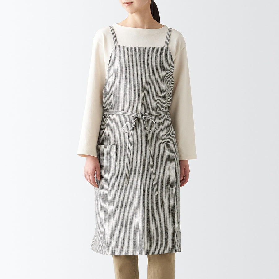 Plain Weave Linen Cross Back Apron