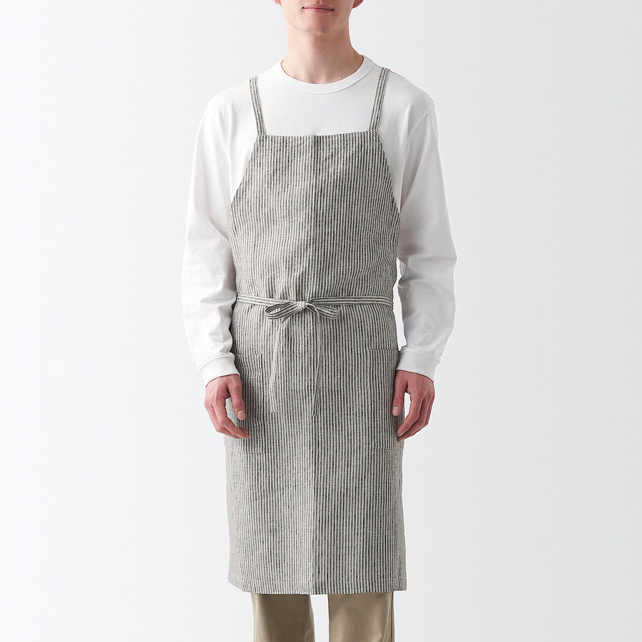 Plain Weave Linen Cross Back Apron