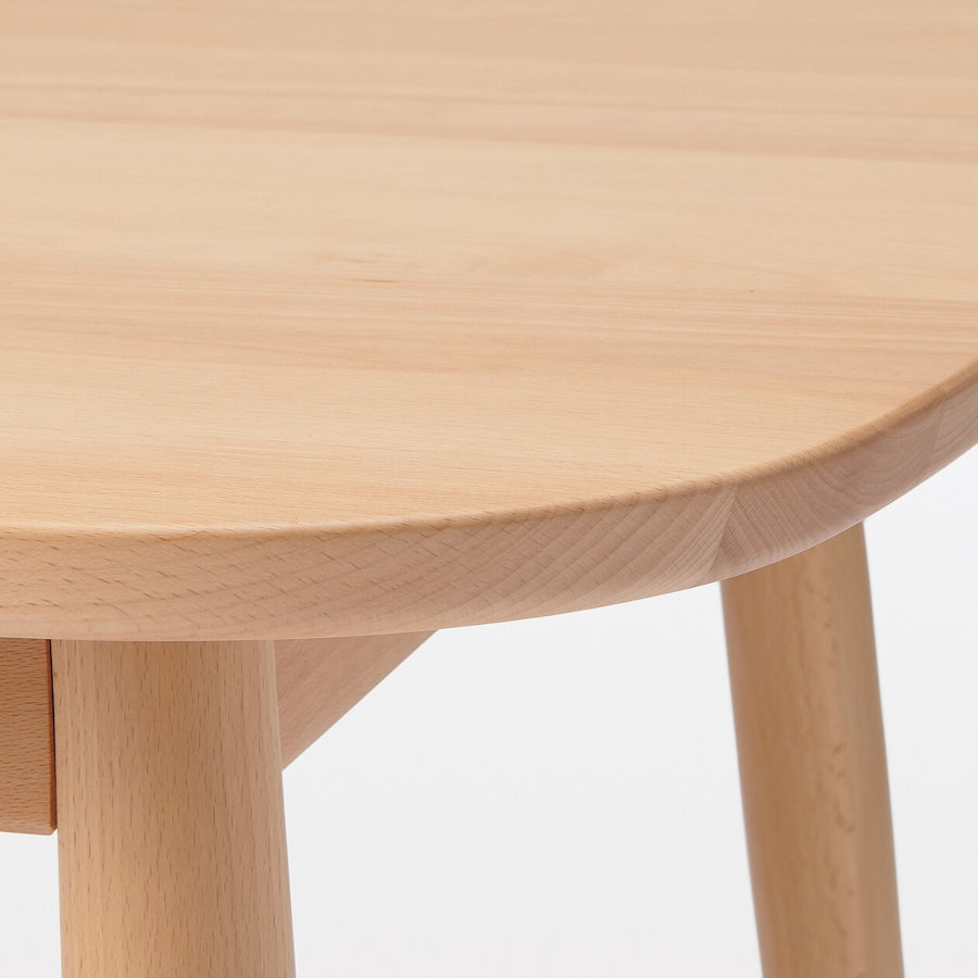 Beech table Round legs W180 cm