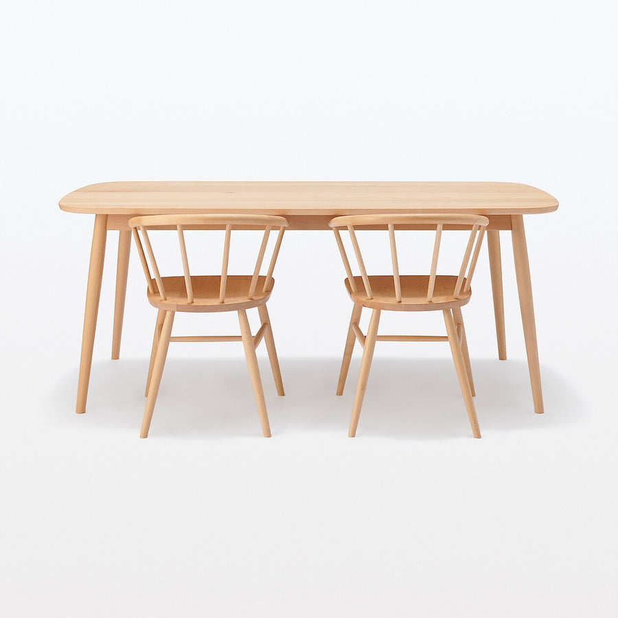 Beech table Round legs W180 cm