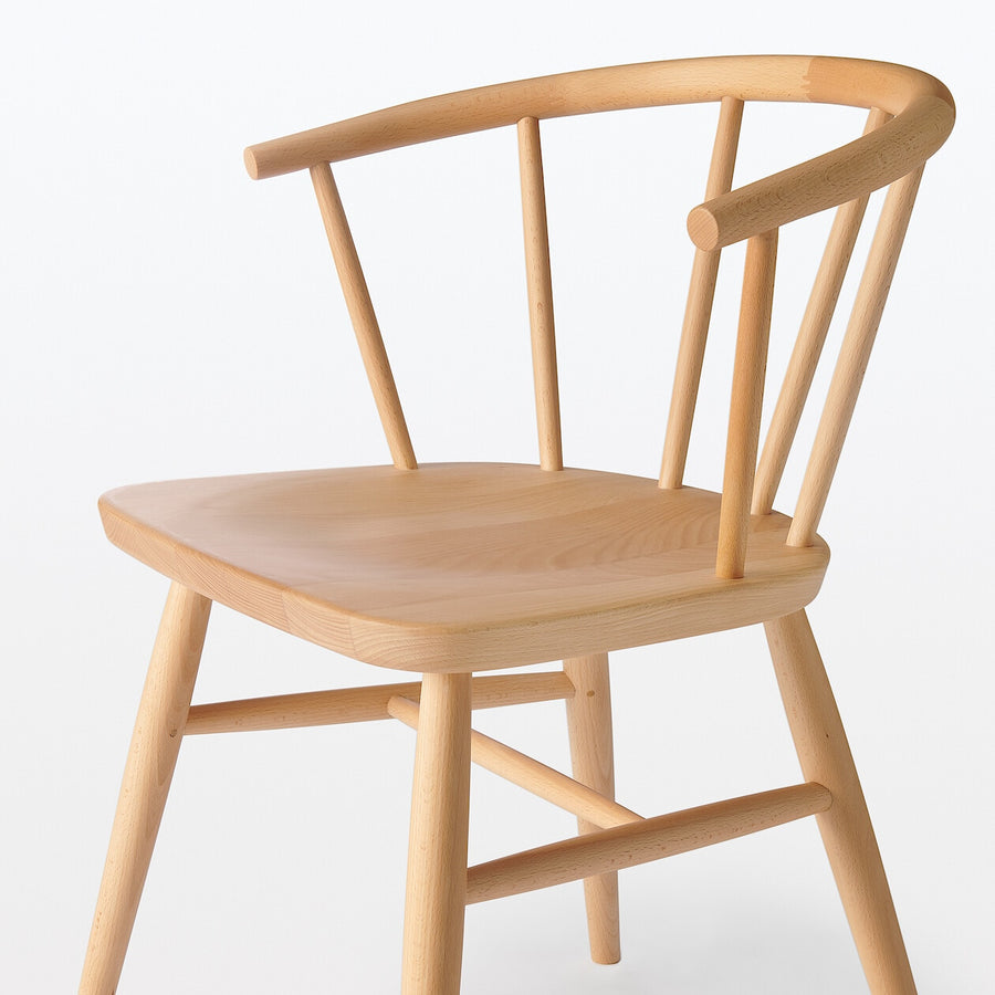 Beech armchair Round legs