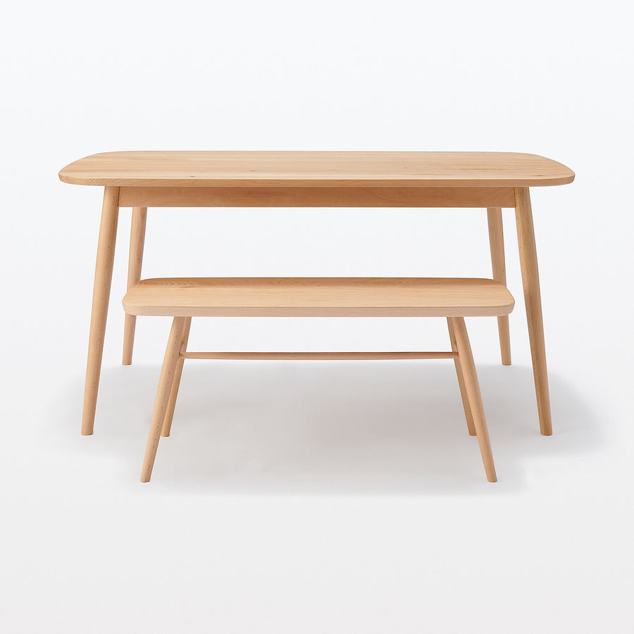 Beech bench Round legs