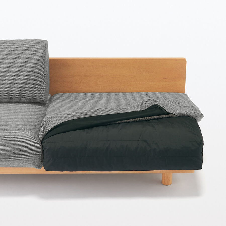 Spacious Armless sofa 3S Plain weave polyester